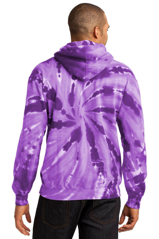 Port & Company Tie-Dye Pullover Hooded Sweatshirt. PC146 Purple