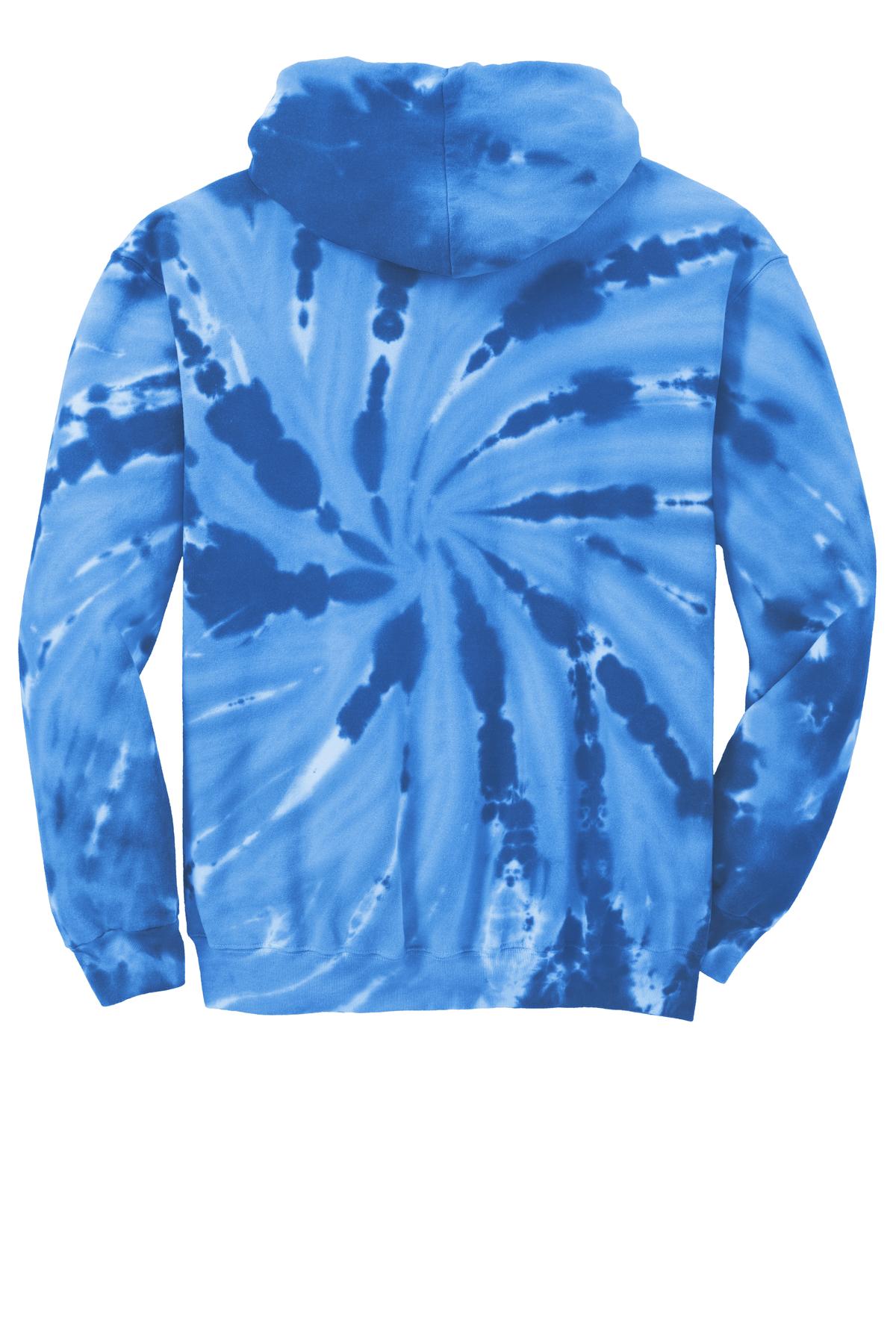 Port & Company Tie-Dye Pullover Hooded Sweatshirt. PC146 Royal