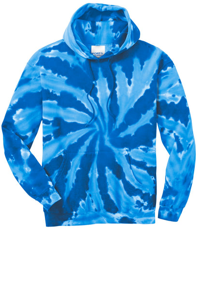 Port & Company Tie-Dye Pullover Hooded Sweatshirt. PC146 Royal
