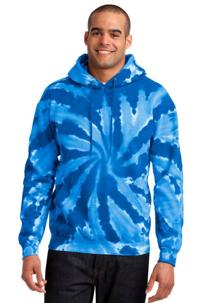 Port & Company Tie-Dye Pullover Hooded Sweatshirt. PC146 Royal
