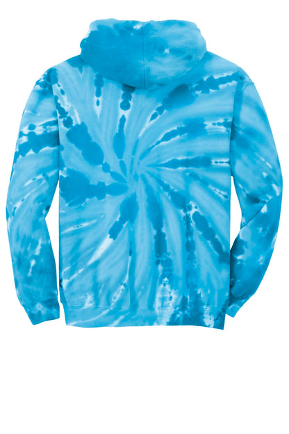 Port & Company Tie-Dye Pullover Hooded Sweatshirt. PC146 Turquoise