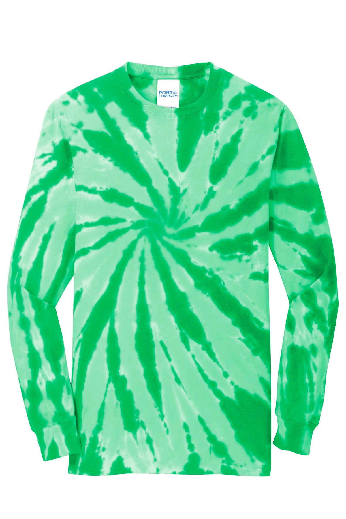 Port & Company Tie-Dye Long Sleeve Tee.  PC147LS Kelly