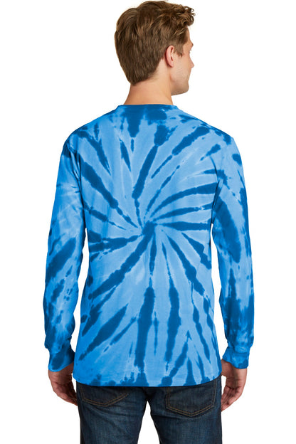 Port & Company Tie-Dye Long Sleeve Tee.  PC147LS Royal