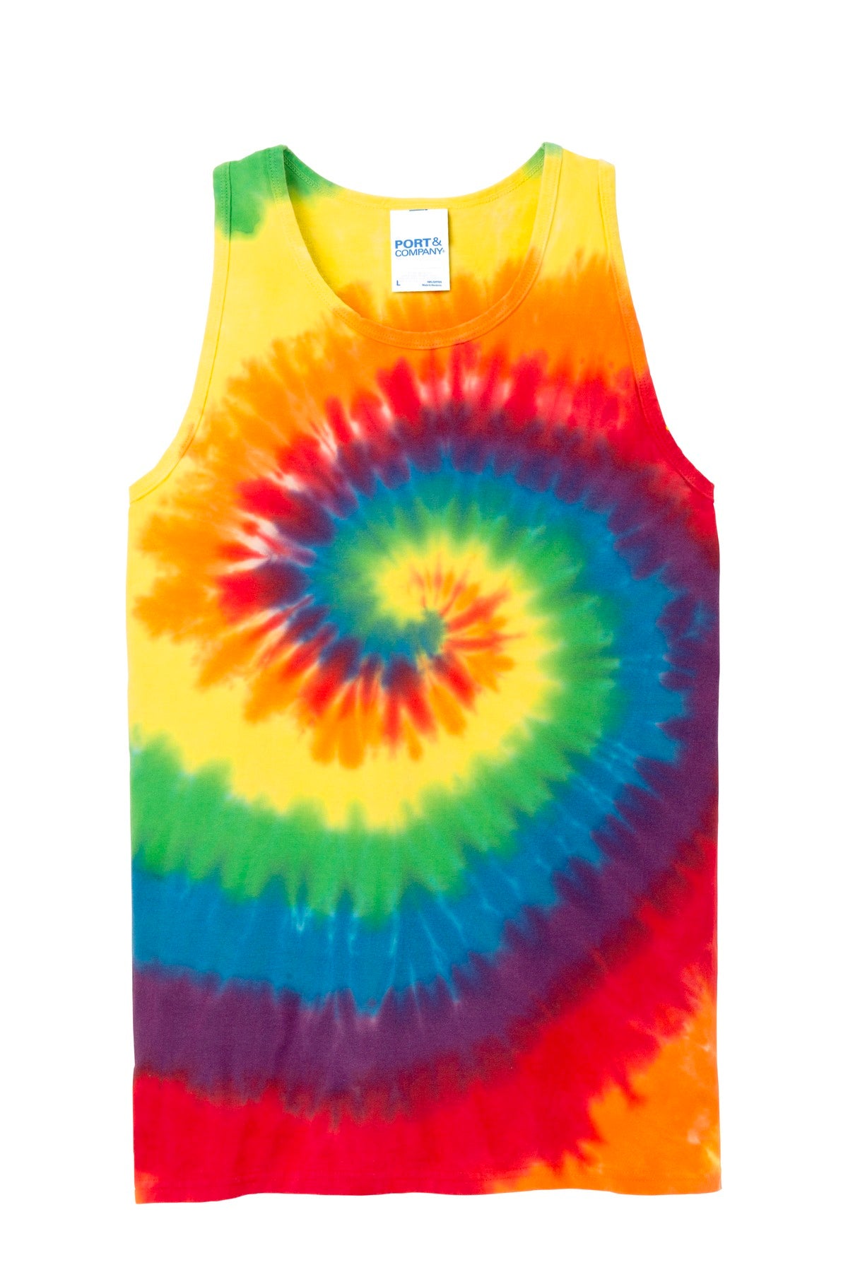 Port & Company Tie-Dye Tank Top.  PC147TT Rainbow