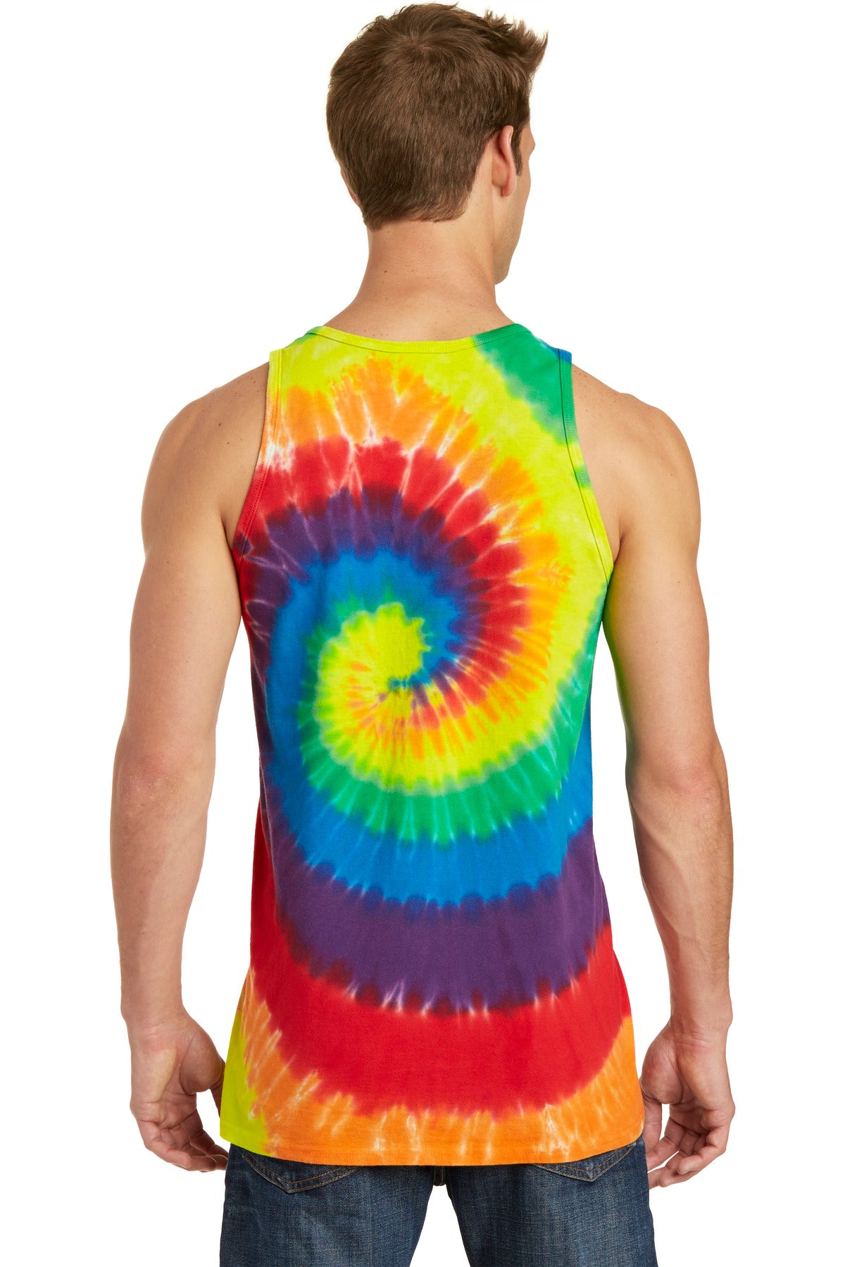 Port & Company Tie-Dye Tank Top.  PC147TT Rainbow