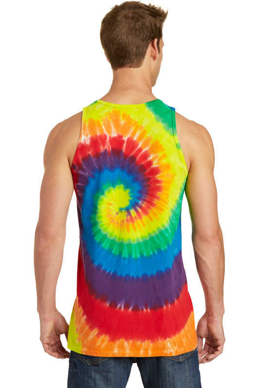 Port & Company Tie-Dye Tank Top.  PC147TT Rainbow