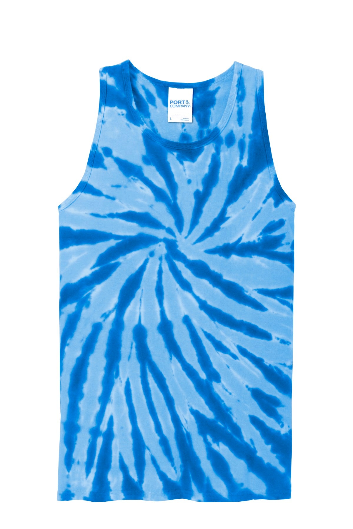 Port & Company Tie-Dye Tank Top.  PC147TT Royal