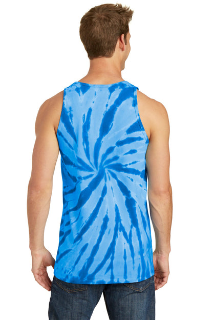 Port & Company Tie-Dye Tank Top.  PC147TT Royal