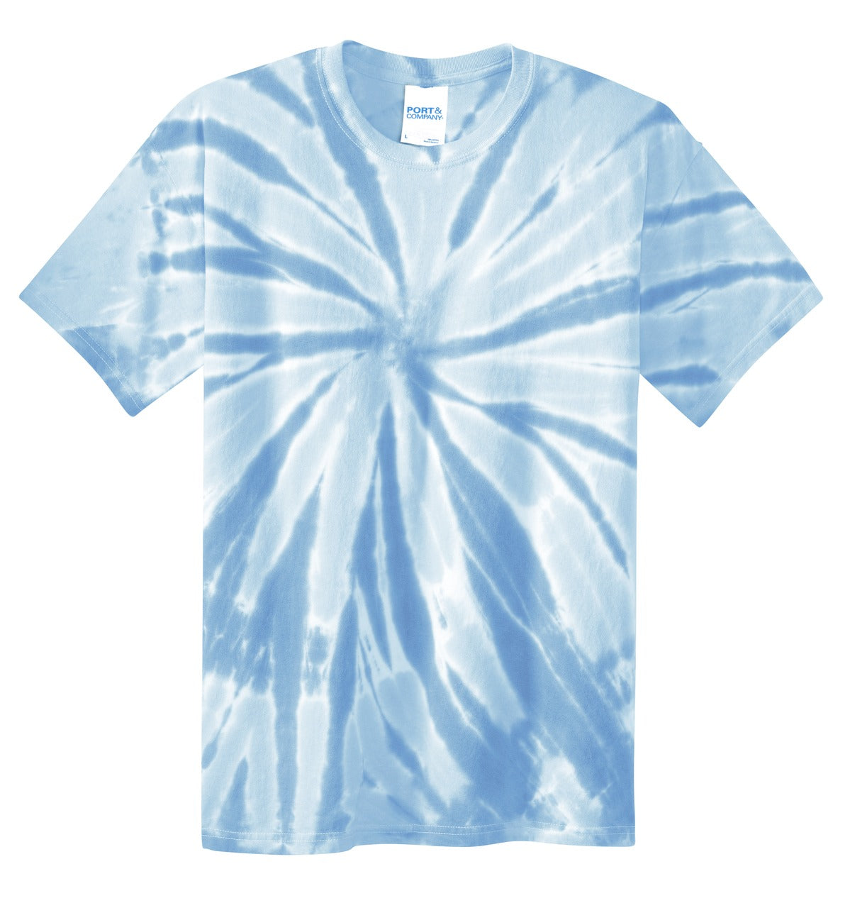 Port & Company Tie-Dye Tee. PC147 Light Blue