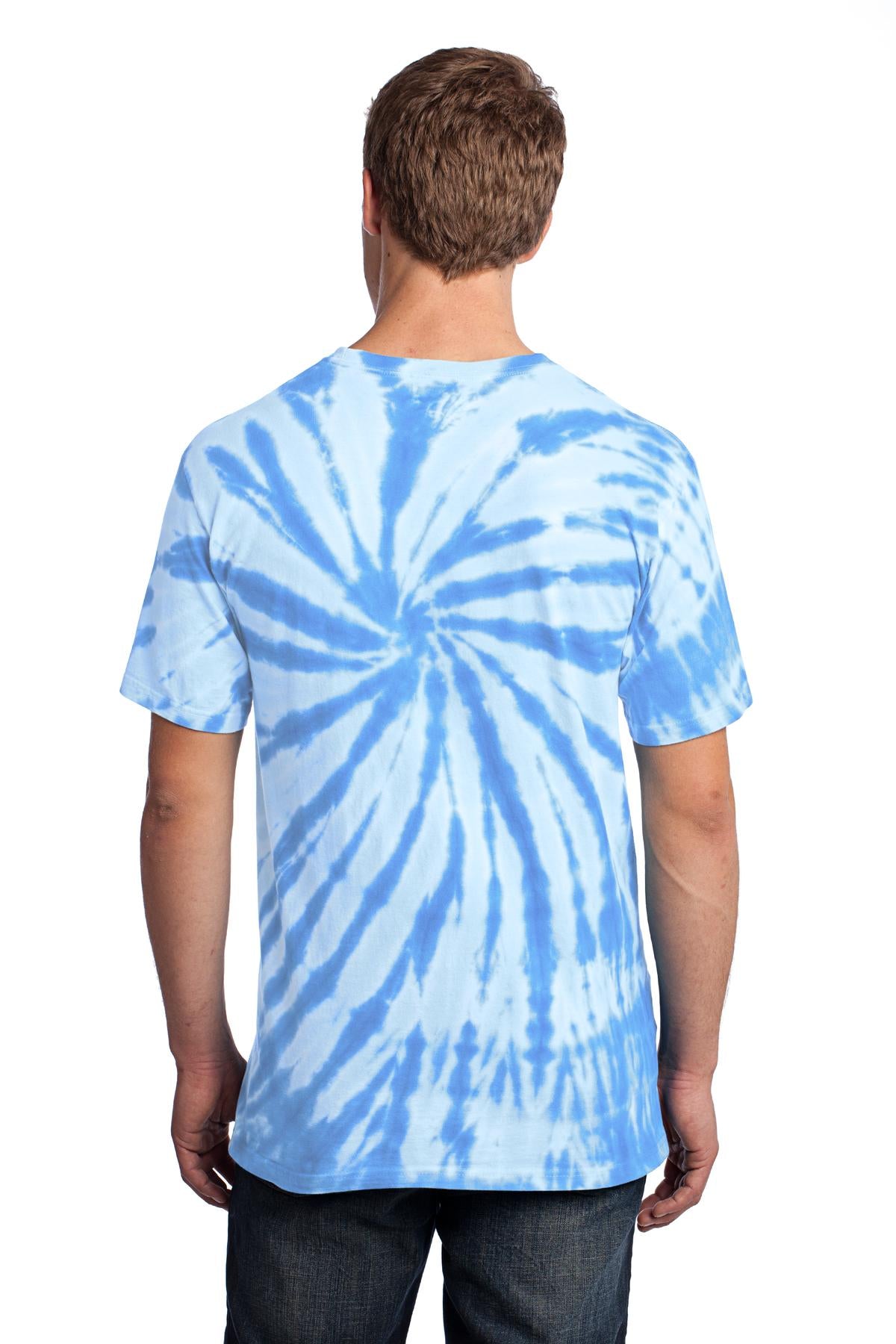 Port & Company Tie-Dye Tee. PC147 Light Blue