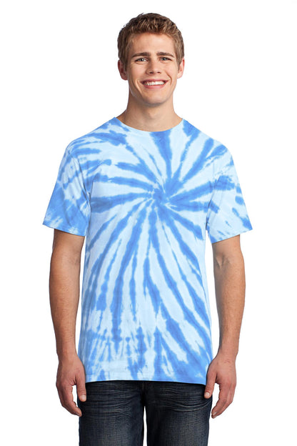 Port & Company Tie-Dye Tee. PC147 Light Blue