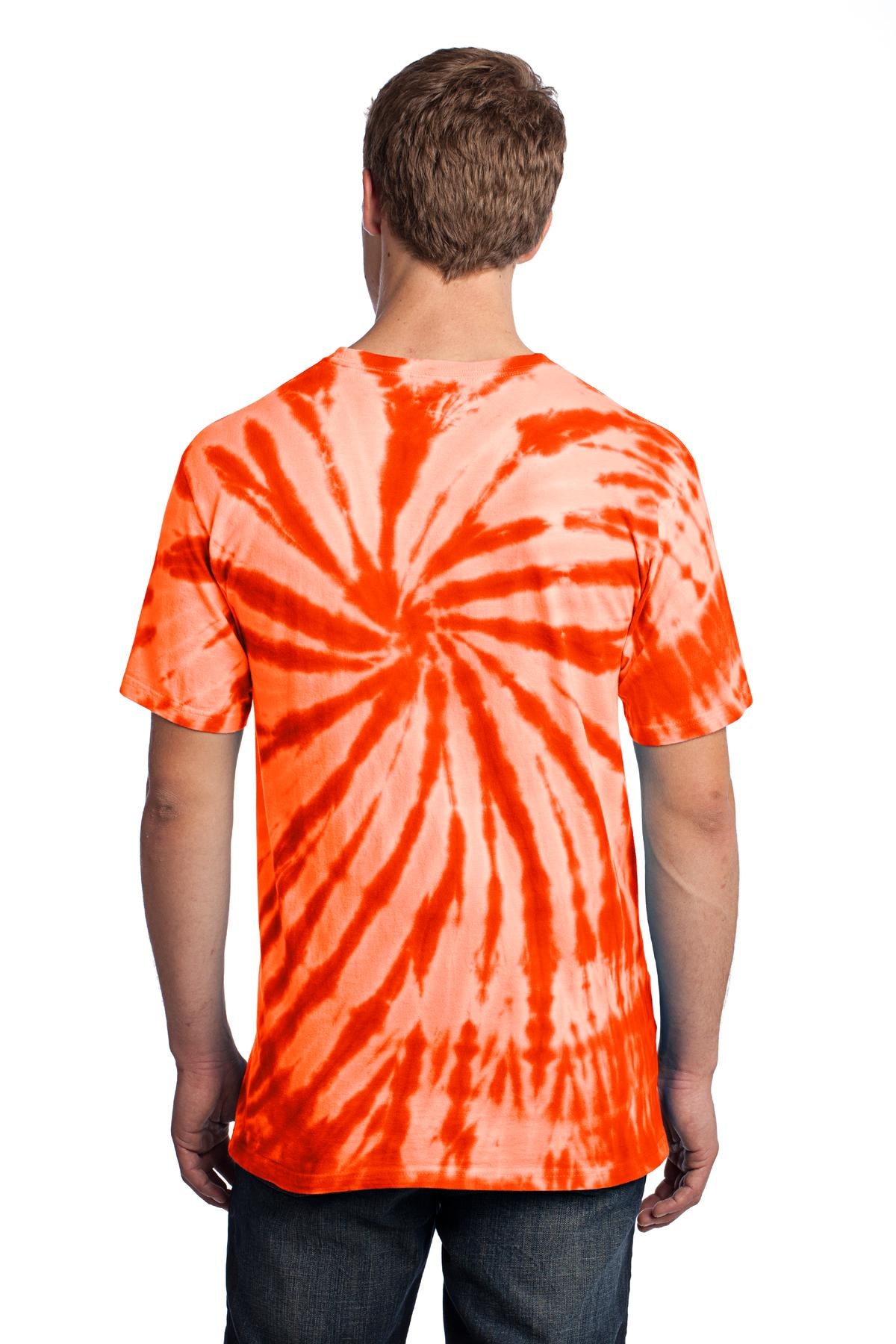 Port & Company Tie-Dye Tee. PC147 Orange