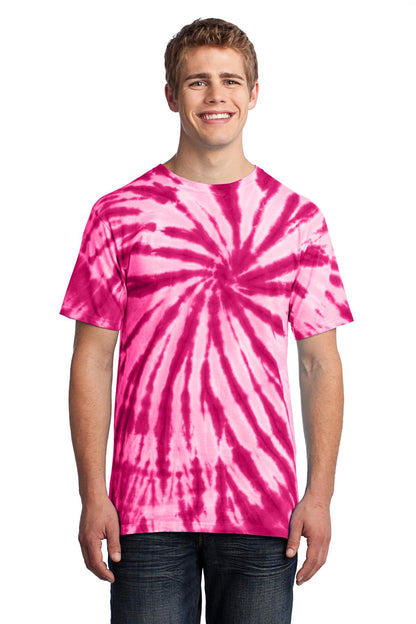 Port & Company Tie-Dye Tee. PC147 Pink
