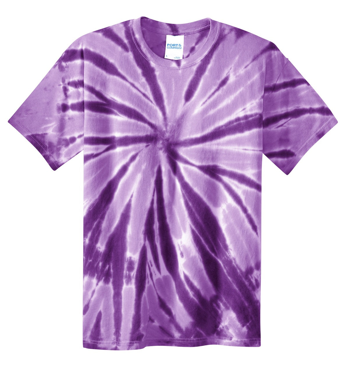 Port & Company Tie-Dye Tee. PC147 Purple