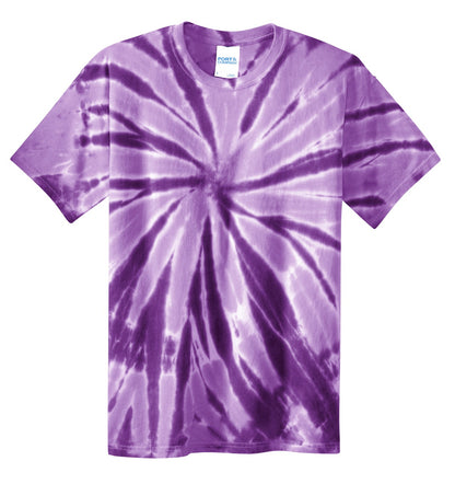 Port & Company Tie-Dye Tee. PC147 Purple