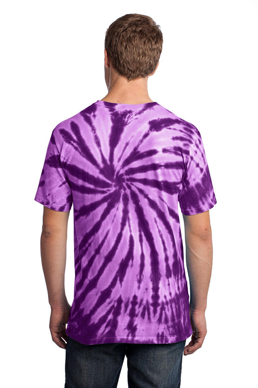 Port & Company Tie-Dye Tee. PC147 Purple