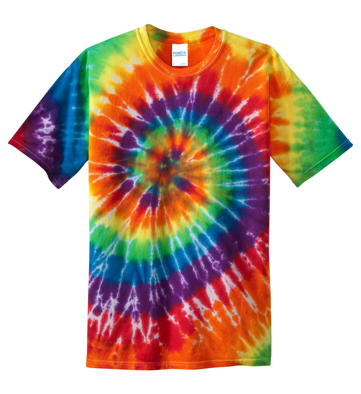 Port & Company Tie-Dye Tee. PC147 Rainbow