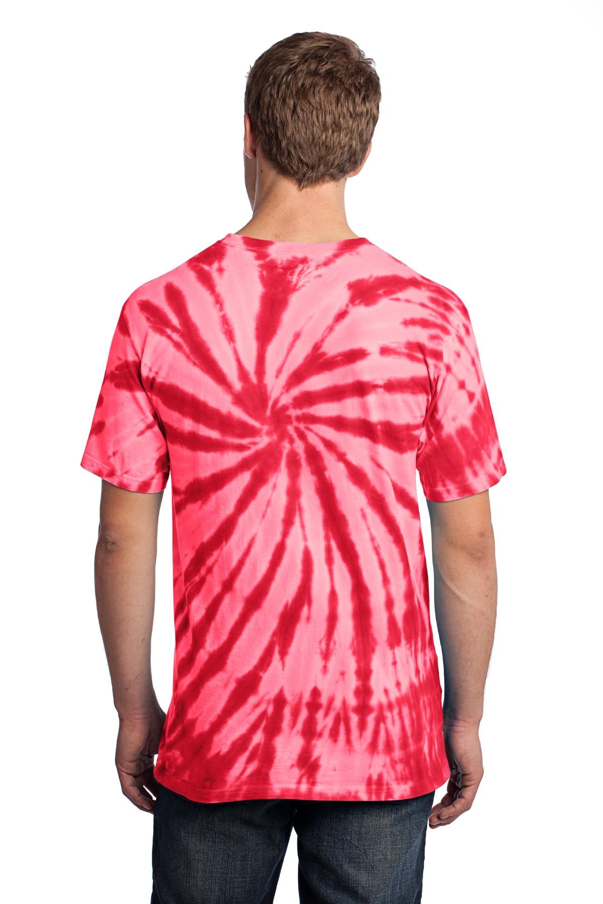 Port & Company Tie-Dye Tee. PC147 Red