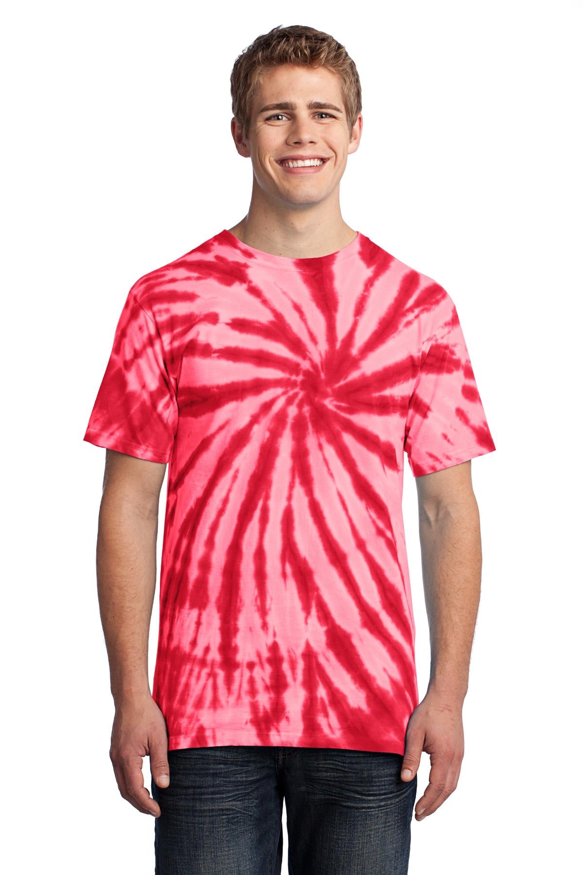 Port & Company Tie-Dye Tee. PC147 Red