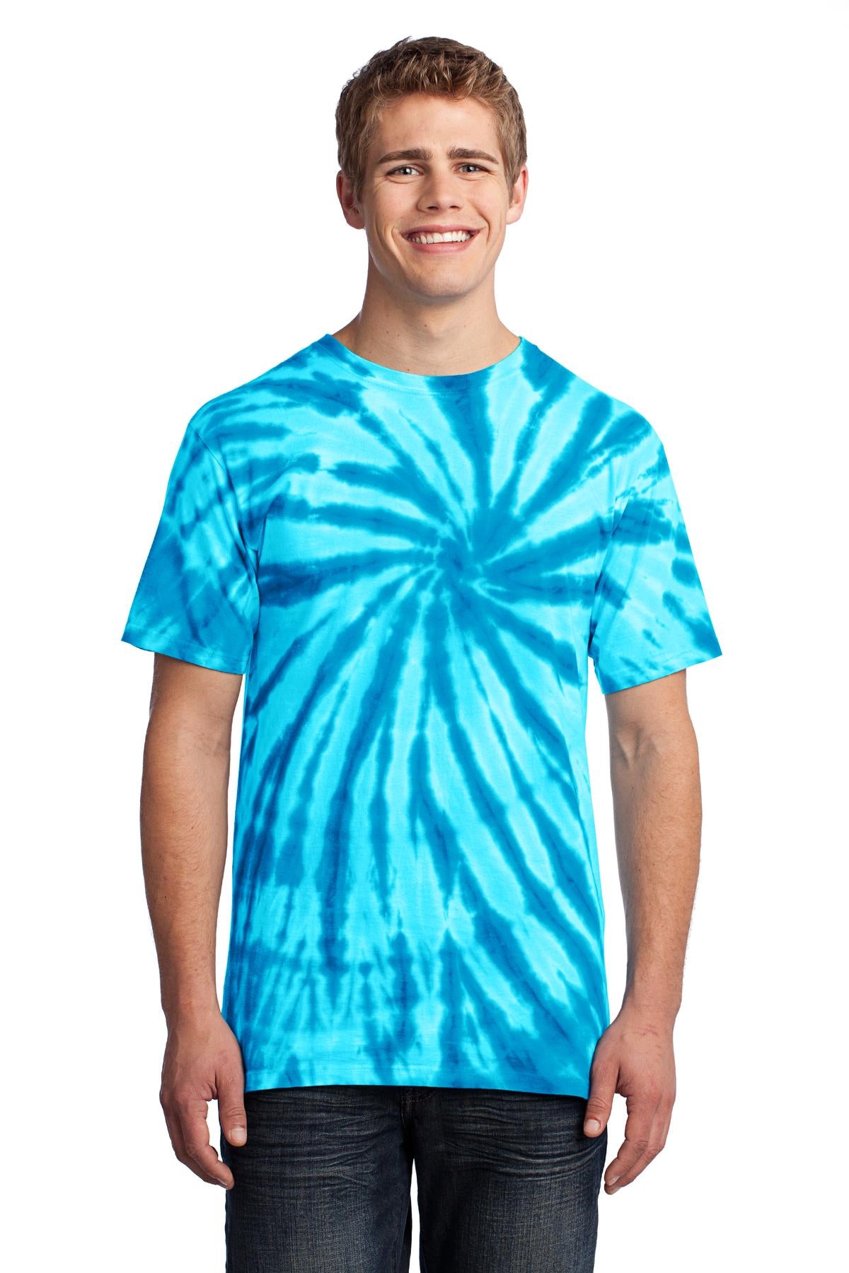 Port & Company Tie-Dye Tee. PC147 Turquoise
