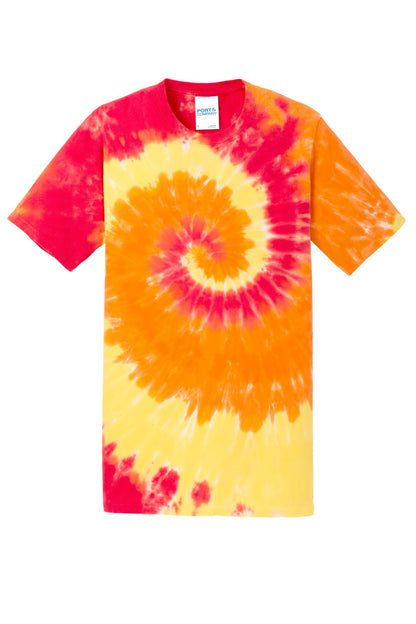 Port & Company Tie-Dye Tee. PC147 Blaze Rainbow