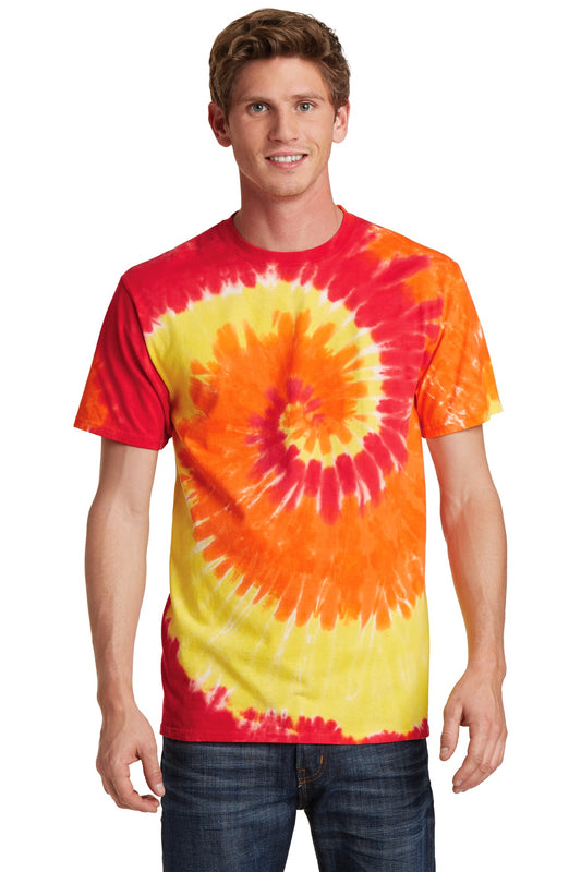 Port & Company Tie-Dye Tee. PC147 Blaze Rainbow
