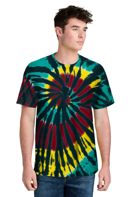 Port & Company Tie-Dye Tee. PC147 Island Spiral