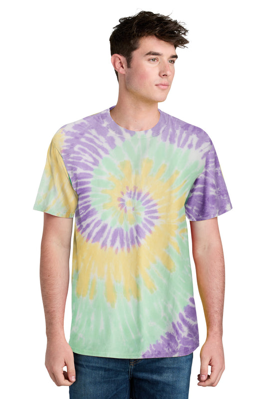 Port & Company Tie-Dye Tee. PC147 Mint Rainbow