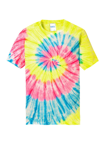 Port & Company Tie-Dye Tee. PC147 Neon Rainbow
