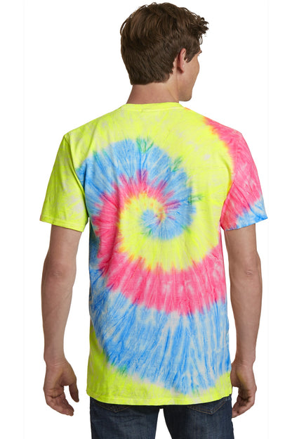Port & Company Tie-Dye Tee. PC147 Neon Rainbow