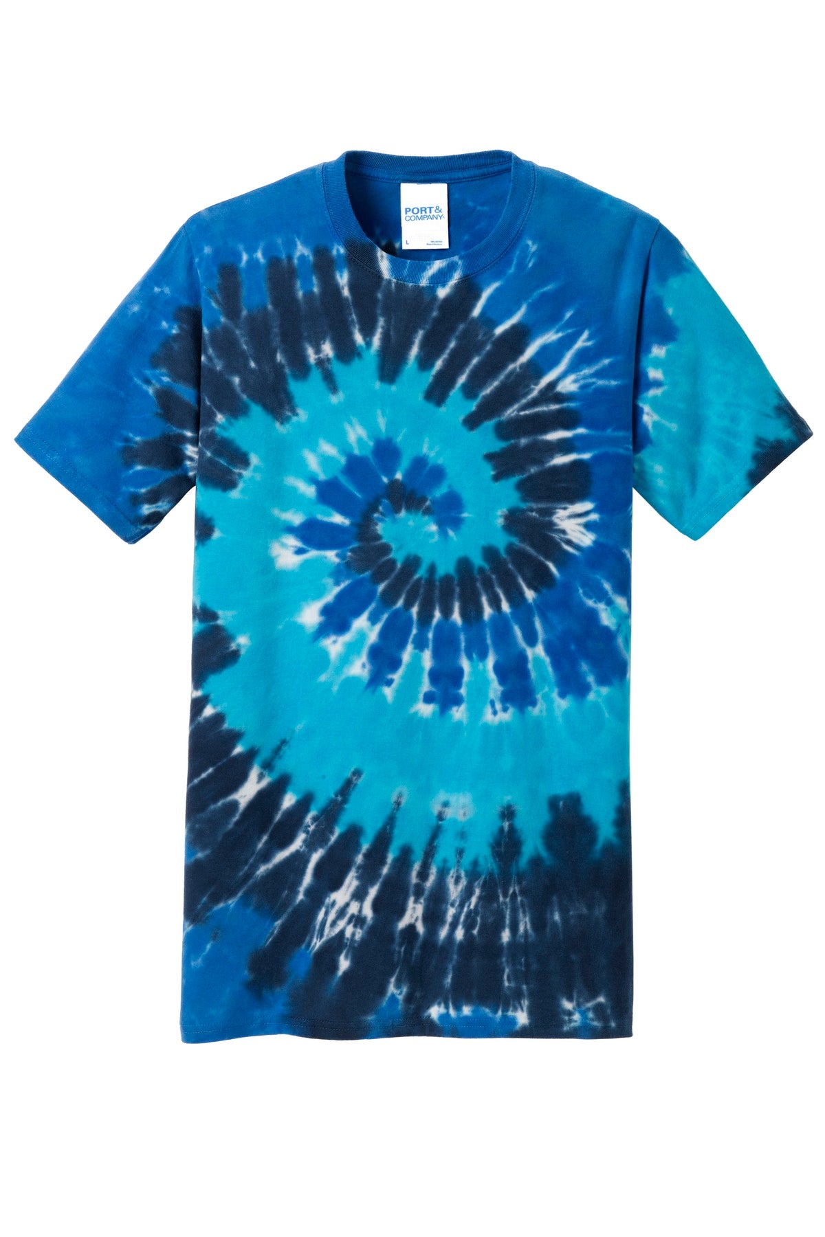 Port & Company Tie-Dye Tee. PC147 Ocean Rainbow