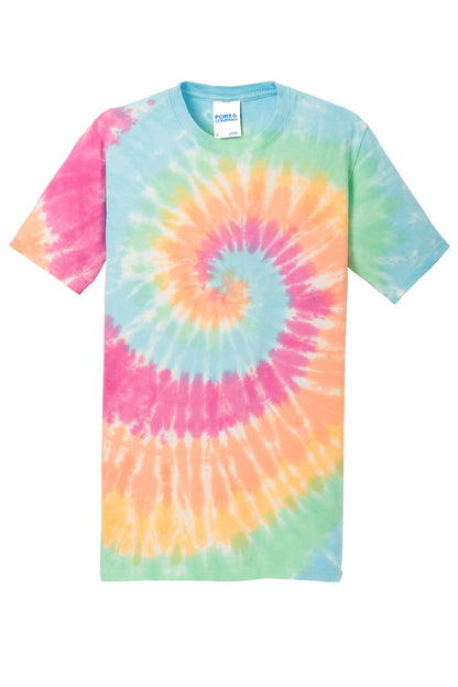 Port & Company Tie-Dye Tee. PC147 Pastel Rainbow