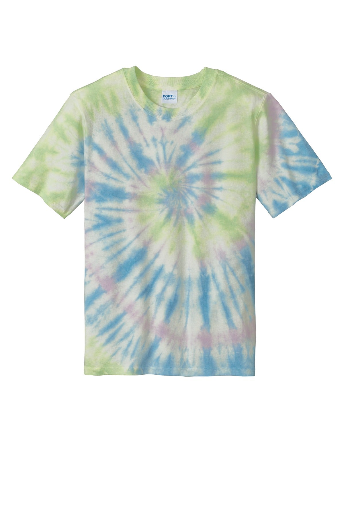 Port & Company Tie-Dye Tee. PC147 Watercolor Spiral