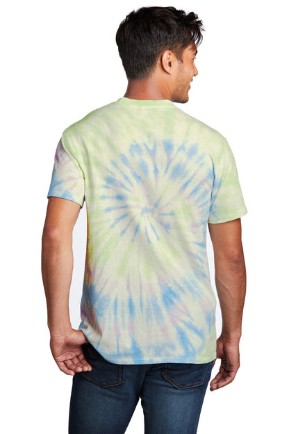 Port & Company Tie-Dye Tee. PC147 Watercolor Spiral