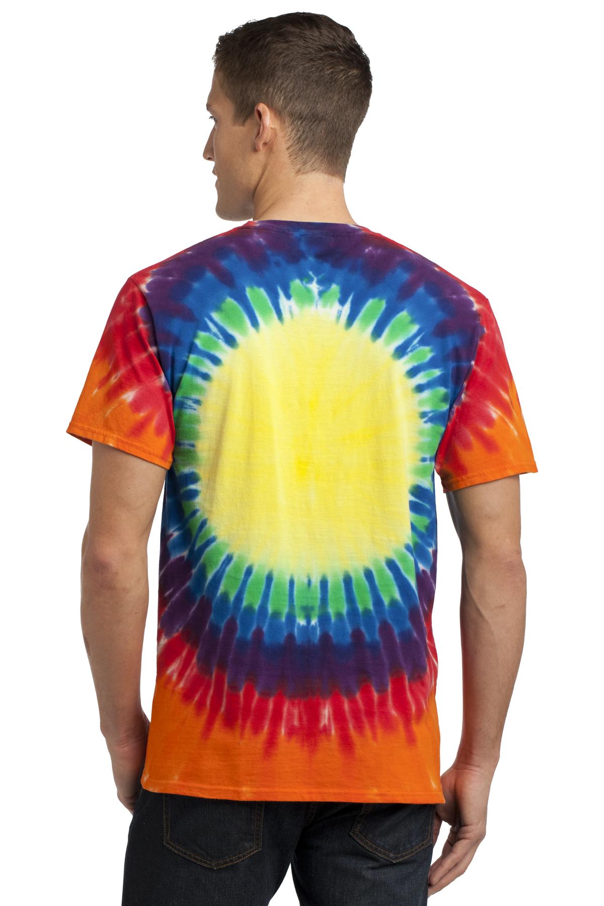 Port & Company -Window Tie-Dye Tee. PC149 Rainbow