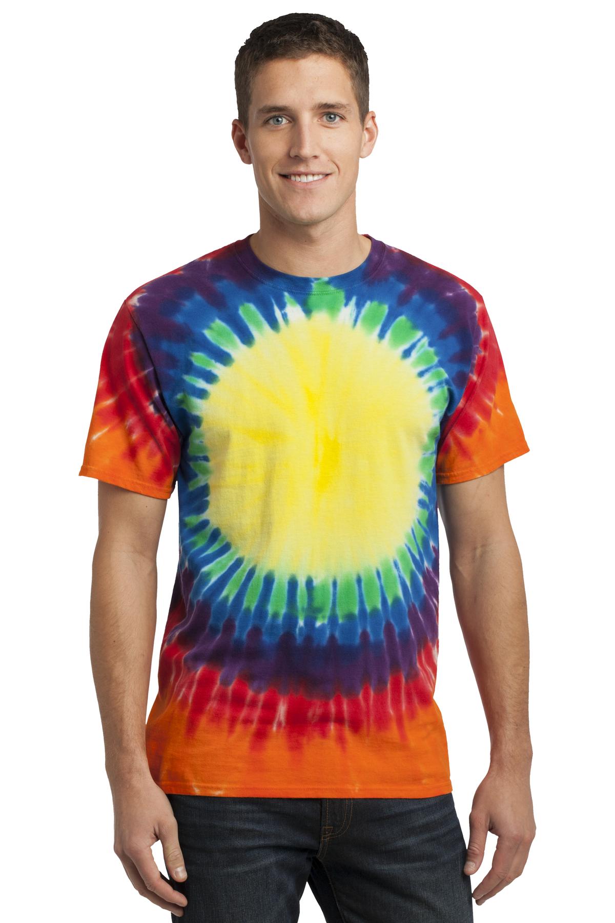 Port & Company -Window Tie-Dye Tee. PC149 Rainbow