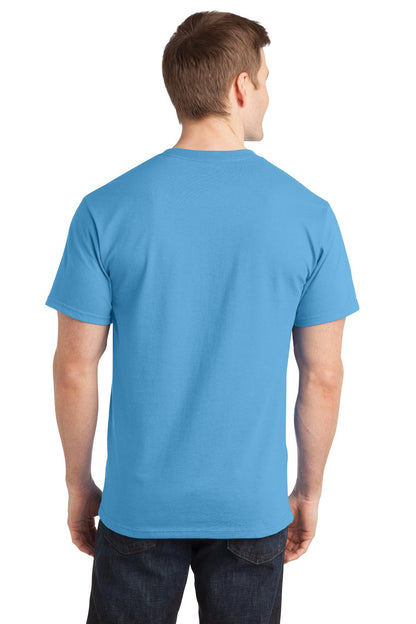 Port & Company Ring Spun Cotton Tee. PC150 Aquatic Blue