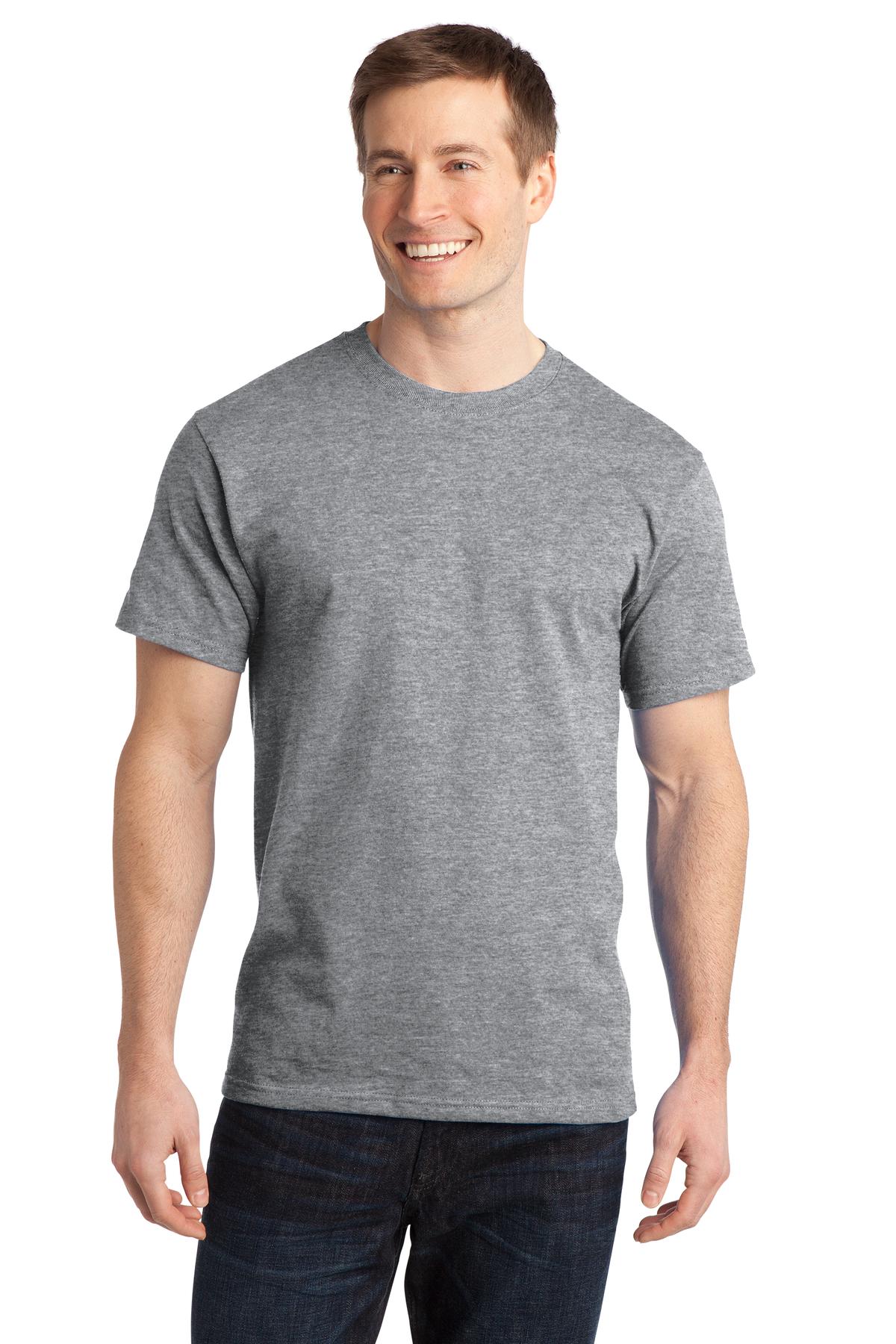 Port & Company Ring Spun Cotton Tee. PC150 Athletic Heather