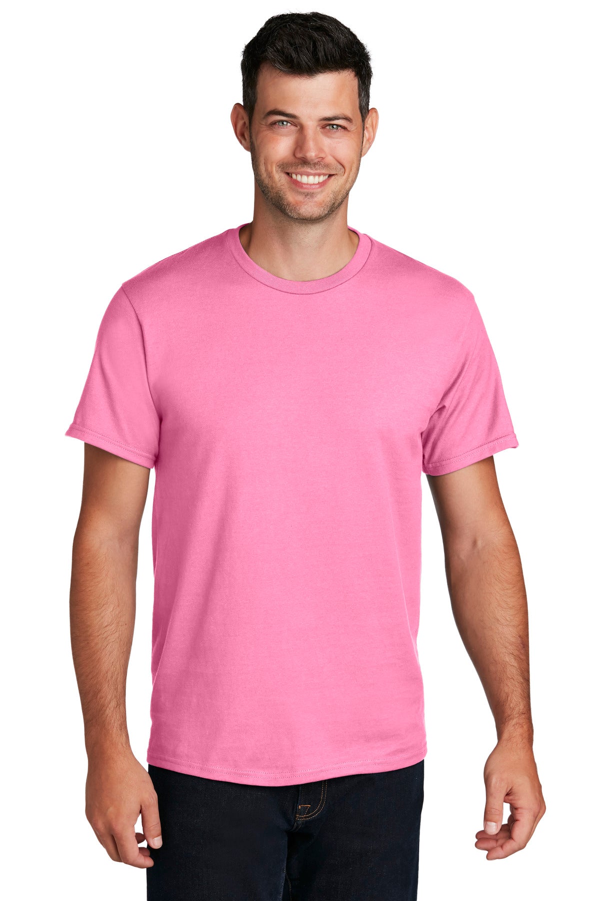 Port & Company Ring Spun Cotton Tee. PC150 Candy Pink