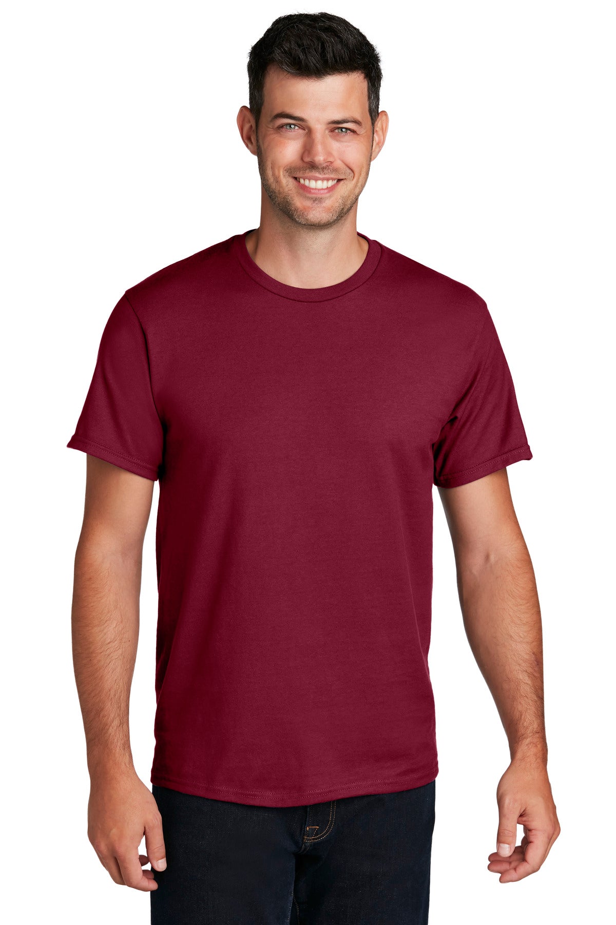 Port & Company Ring Spun Cotton Tee. PC150 Cardinal