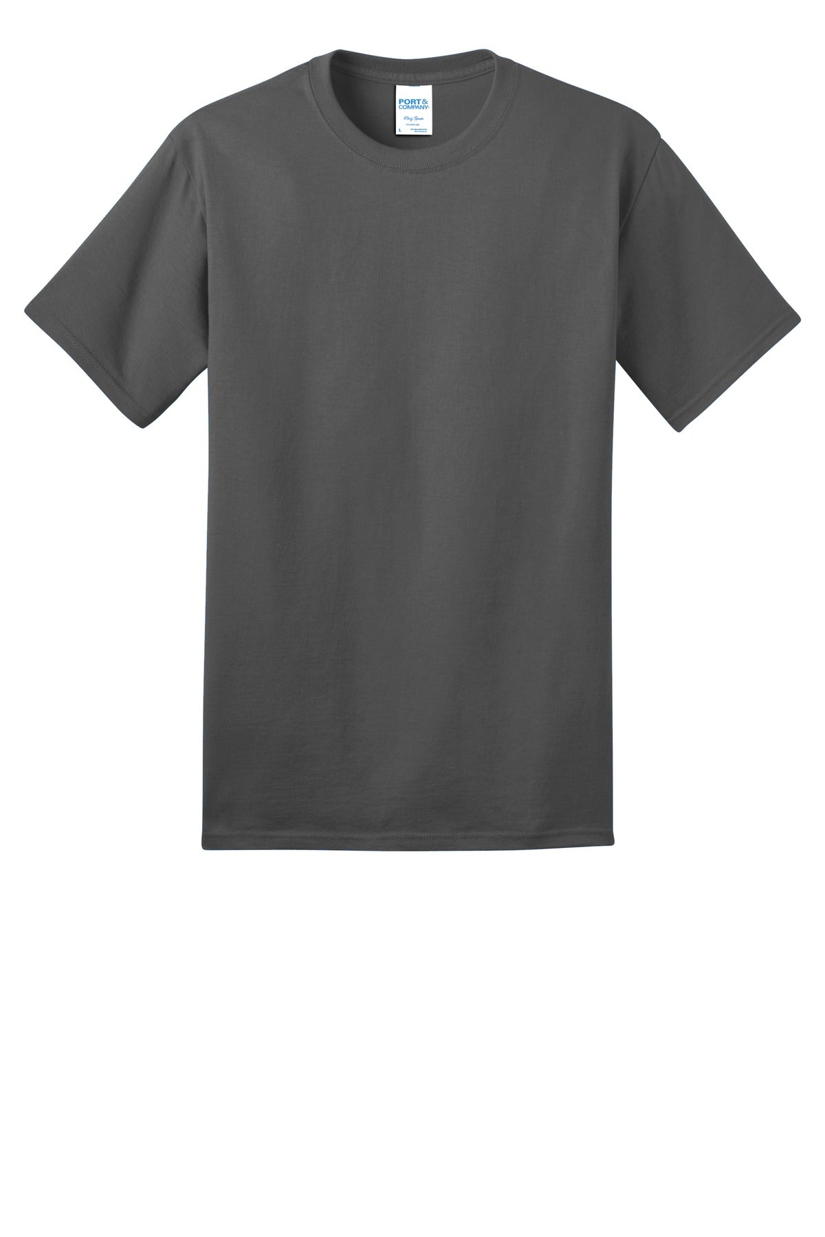 Port & Company Ring Spun Cotton Tee. PC150 Charcoal