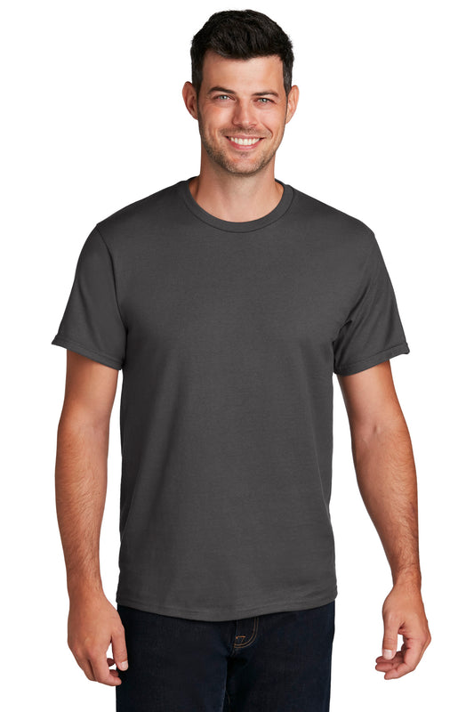 Port & Company Ring Spun Cotton Tee. PC150 Charcoal