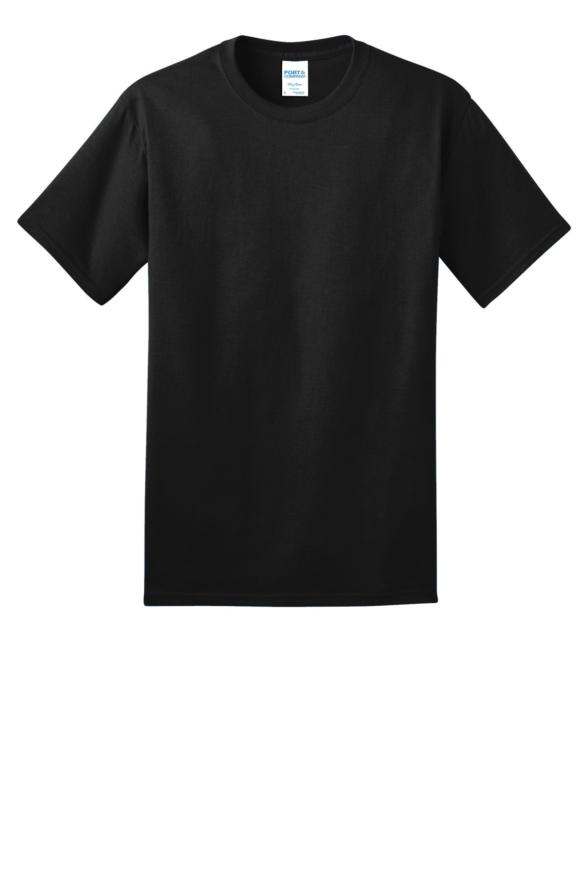 Port & Company Ring Spun Cotton Tee. PC150 Jet Black