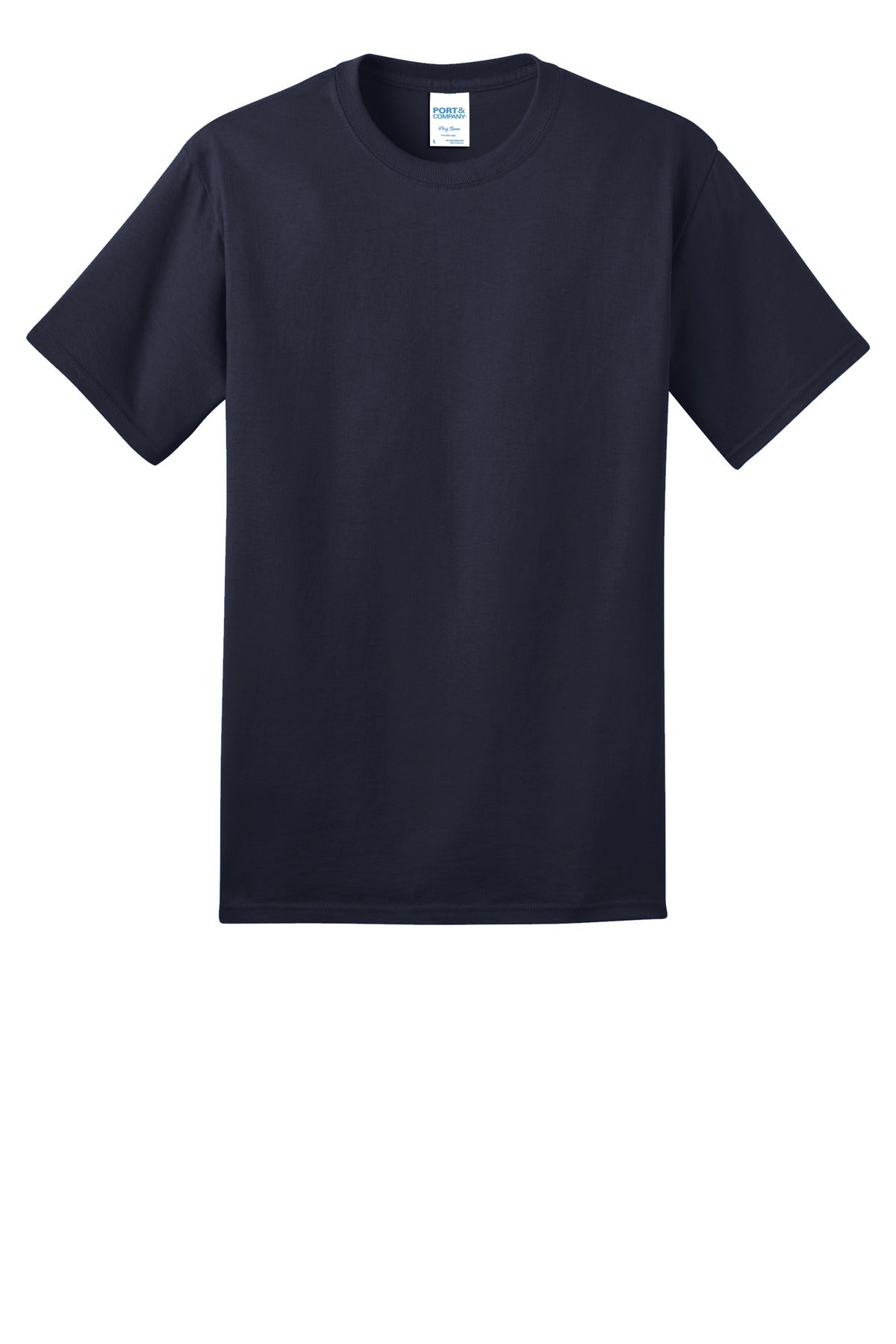 Port & Company Ring Spun Cotton Tee. PC150 Navy