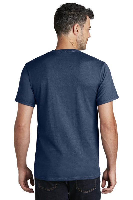 Port & Company Ring Spun Cotton Tee. PC150 Navy