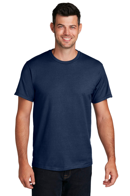 Port & Company Ring Spun Cotton Tee. PC150 Navy