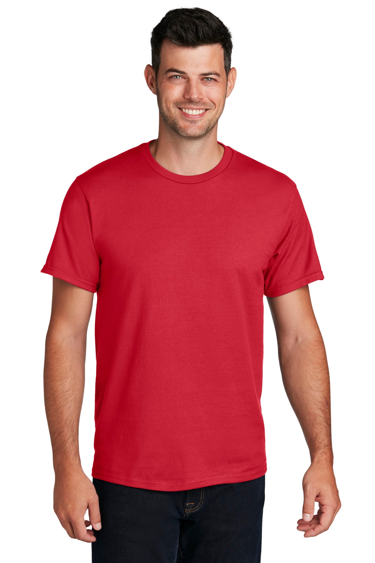 Port & Company Ring Spun Cotton Tee. PC150 Red