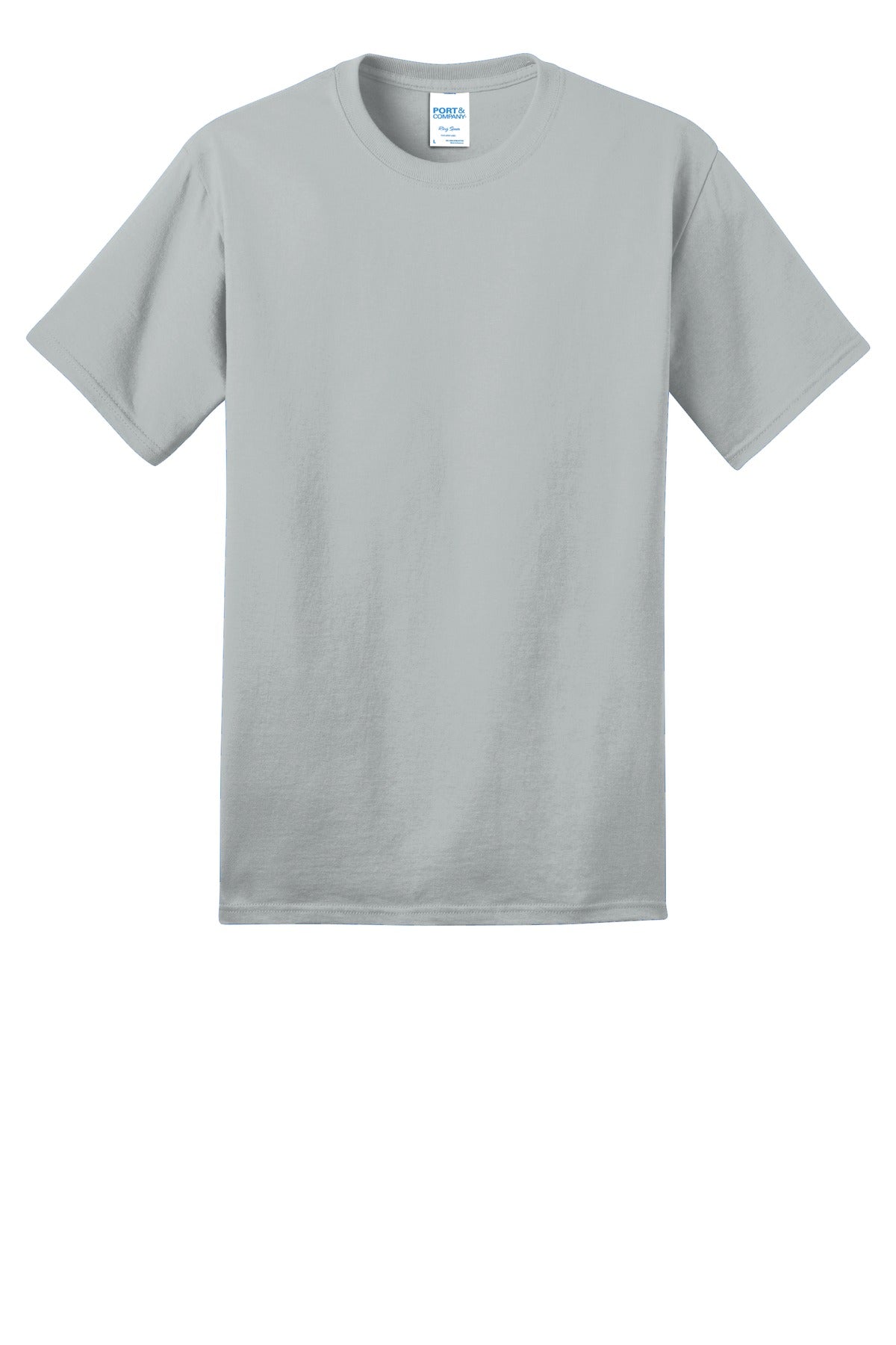 Port & Company Ring Spun Cotton Tee. PC150 Silver