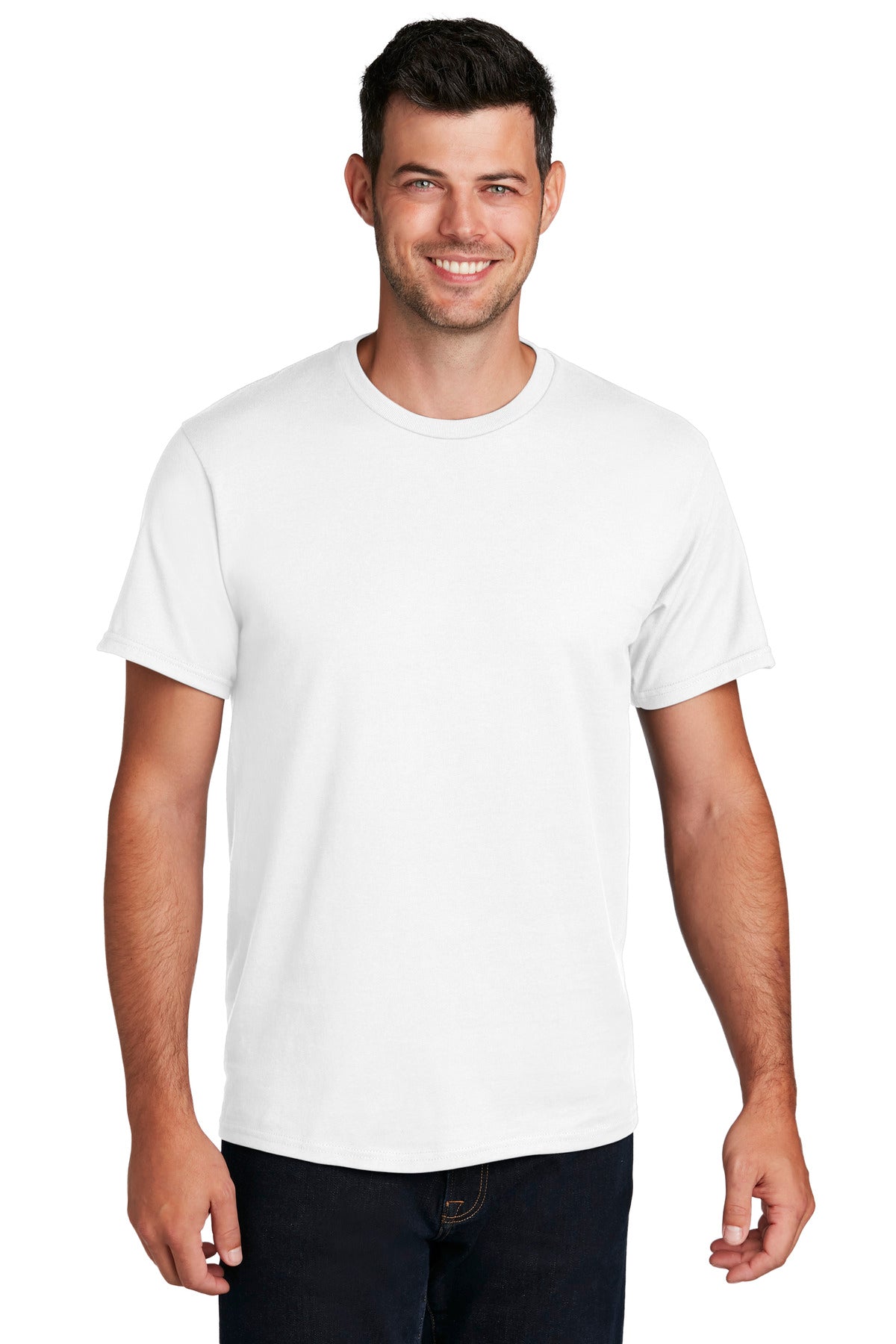 Port & Company Ring Spun Cotton Tee. PC150 White