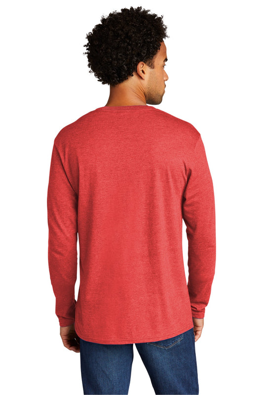 Port & Company Tri-Blend Long Sleeve Tee. PC330LS Bright Red Heather